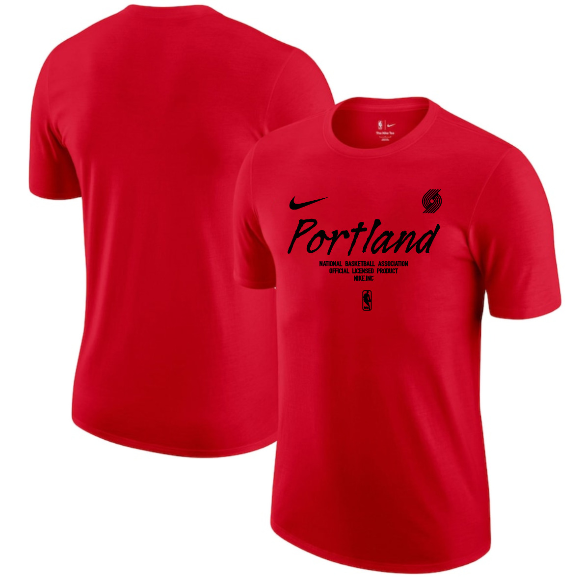 Men 2025 NBA Portland Trail Blazers Red Nike T shirts style 3